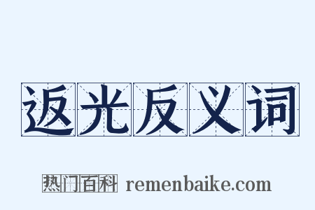 返光反义词是什么意思的图片
